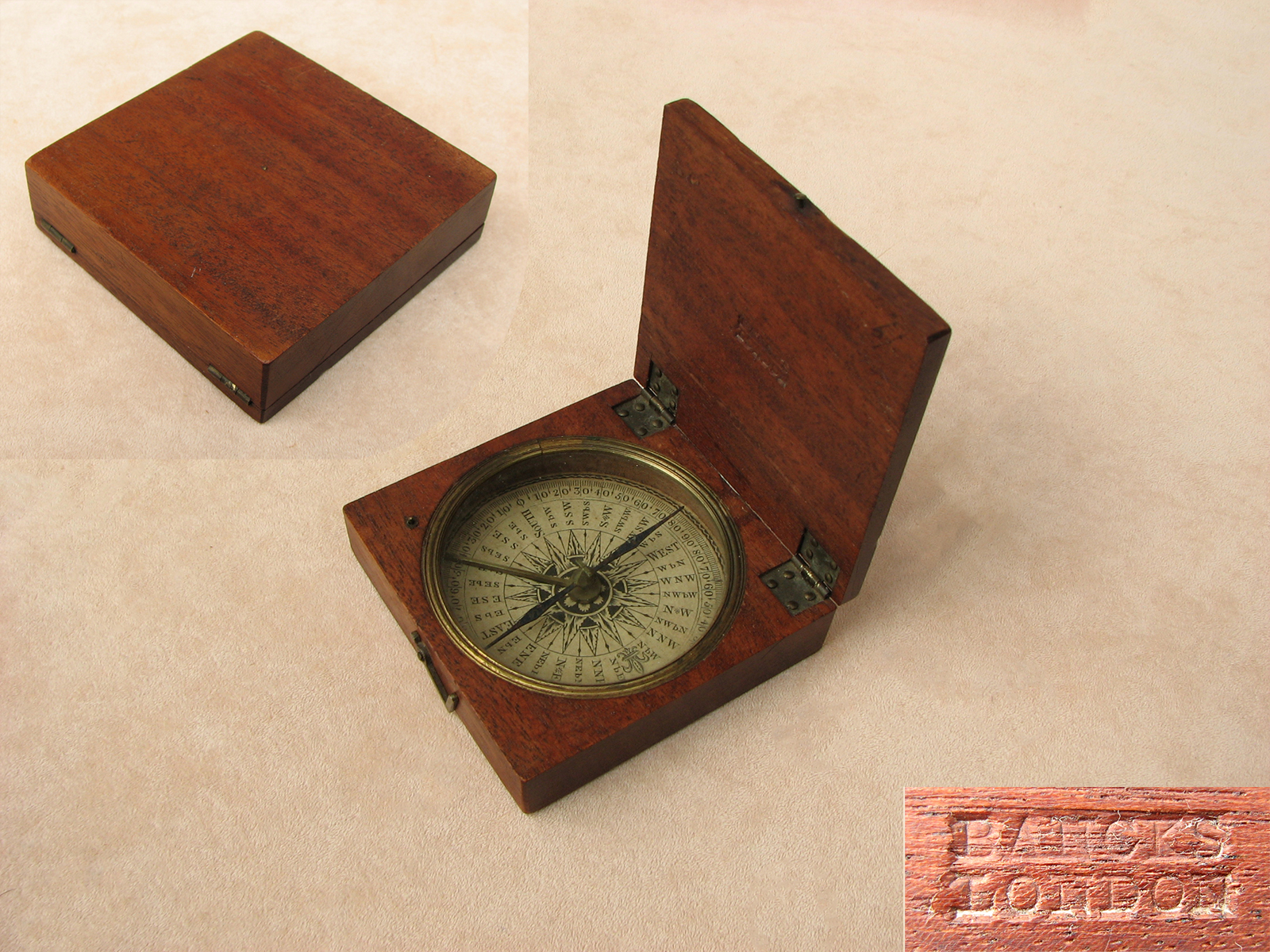 Early 19th century travellers compass by Robert Bancks, London
